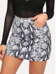 Snake Print Skirt