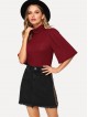 Leopard Panel Raw Hem Denim Skirt